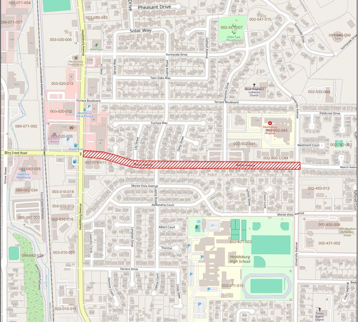 March Ave Reconstruction Website Location Map jpeg